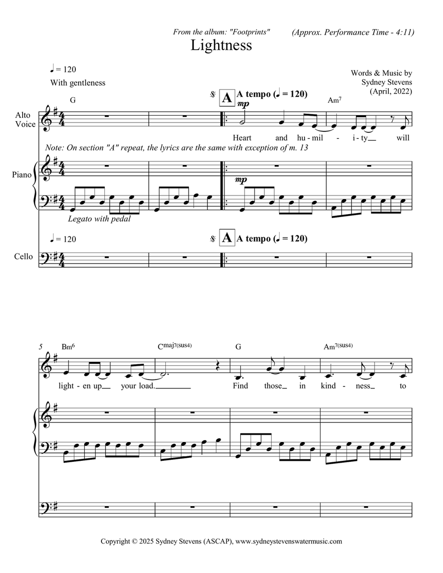Lightness Piano, Vocal scores gallery preview page 2