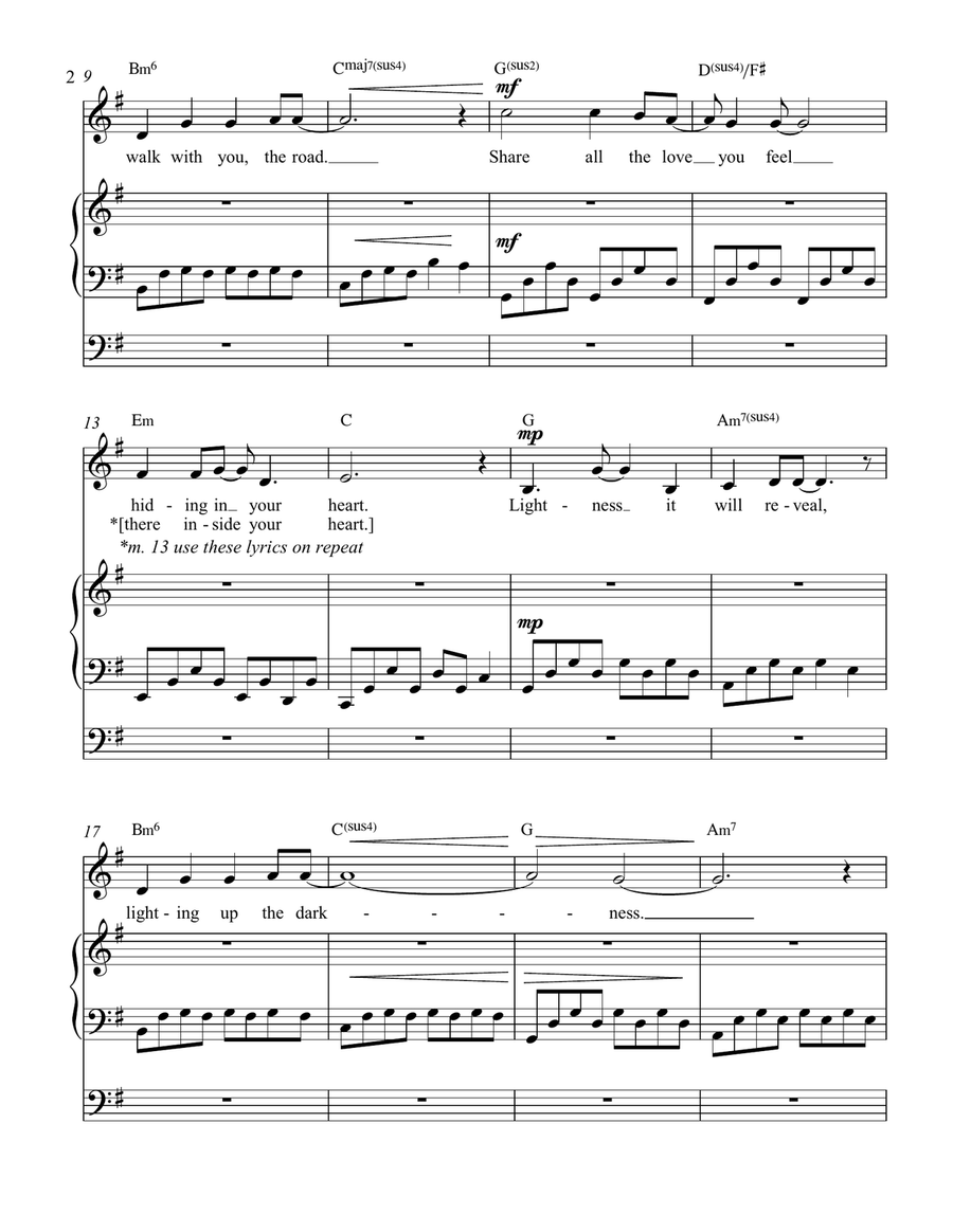 Lightness Piano, Vocal scores gallery preview page 3