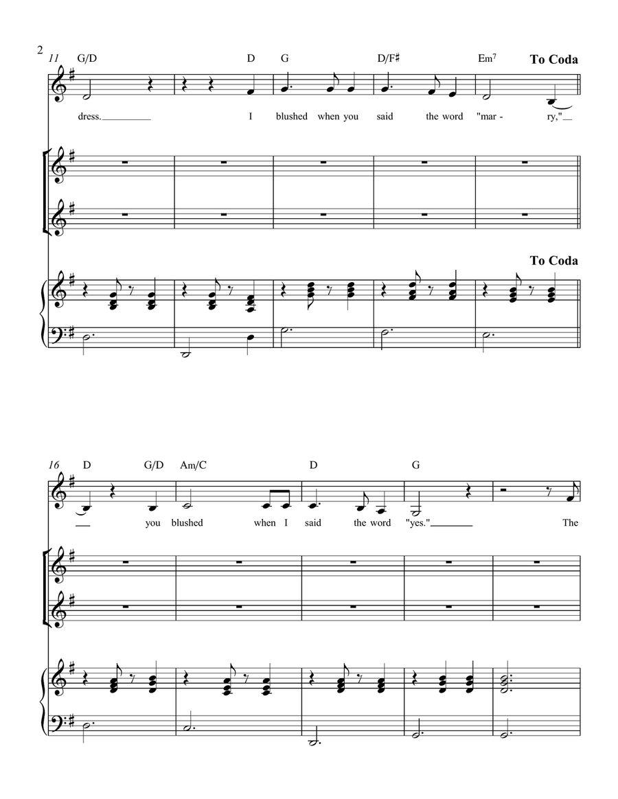 Winds of Change (Blue Jean Tuxedo) Piano, Vocal scores gallery preview page 3