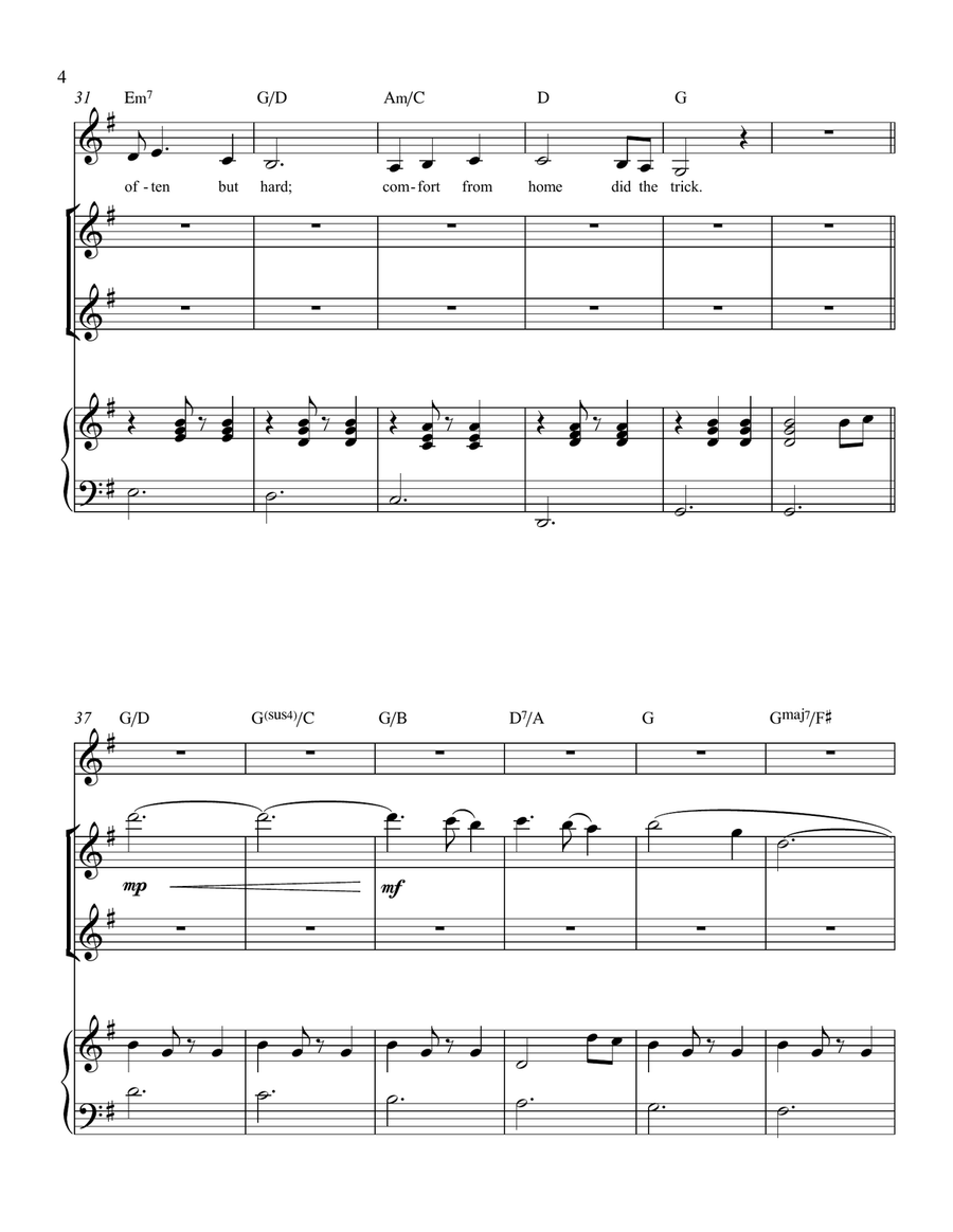 Winds of Change (Blue Jean Tuxedo) Piano, Vocal scores gallery preview page 5