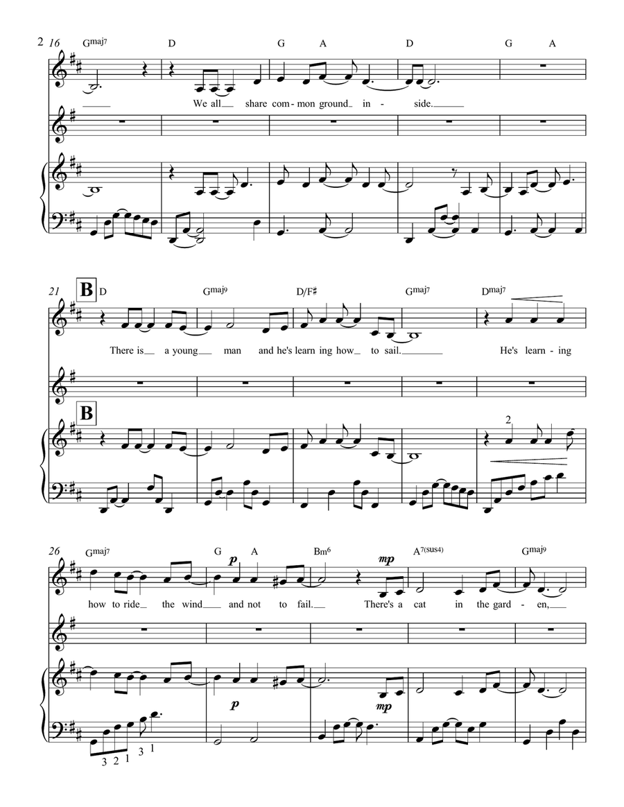 One Inside Piano, Vocal scores gallery preview page 3