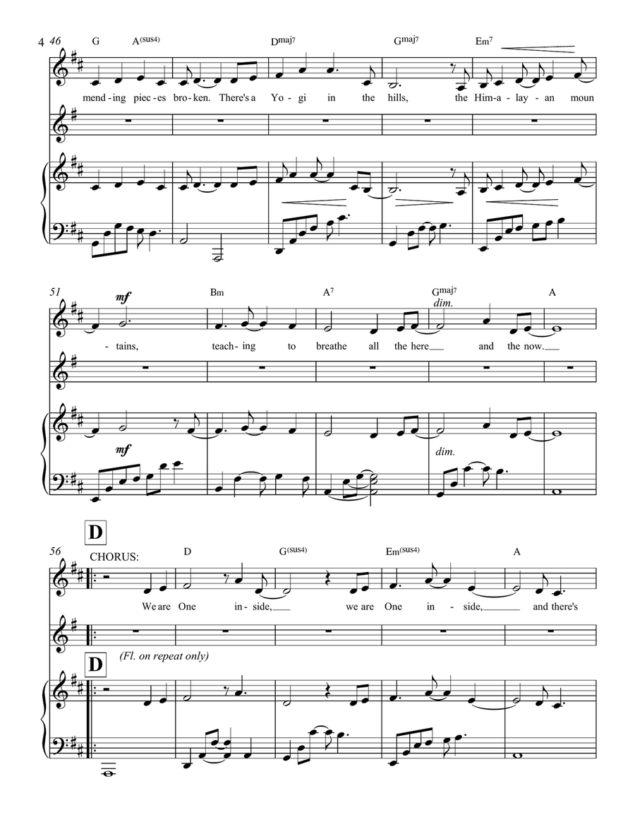 One Inside Piano, Vocal scores gallery preview page 5