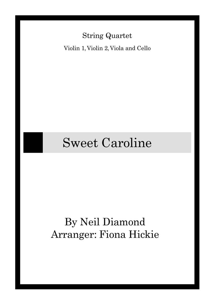 Sweet Caroline Sweet Caroline String Quartet scores gallery preview page 1