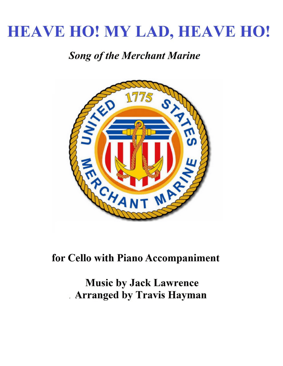 Heave Ho! My Lads, Heave Ho! - for Cello with Piano Accompaniment Piano scores gallery preview page 1