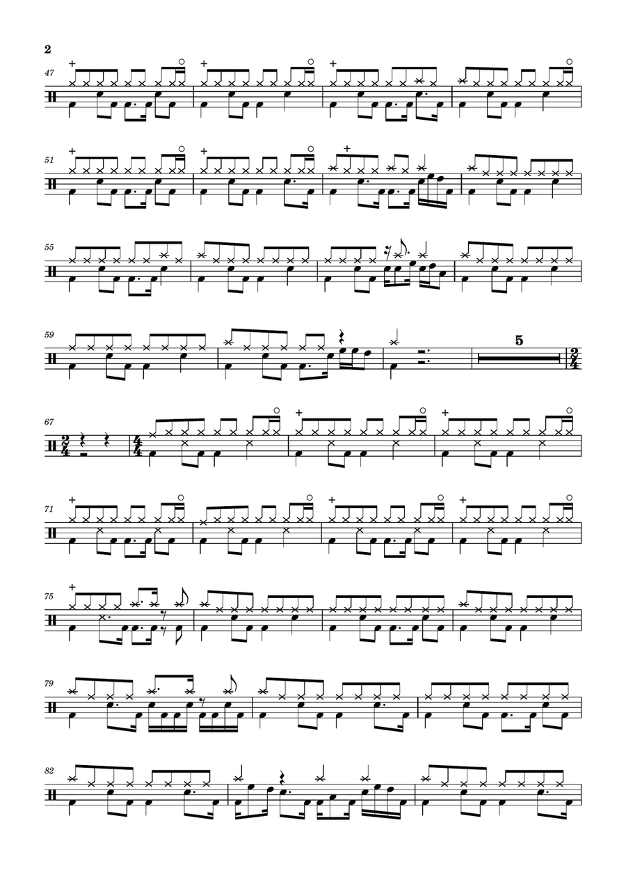 (Everything I Do) I Do It For You Drum Set scores gallery preview page 2