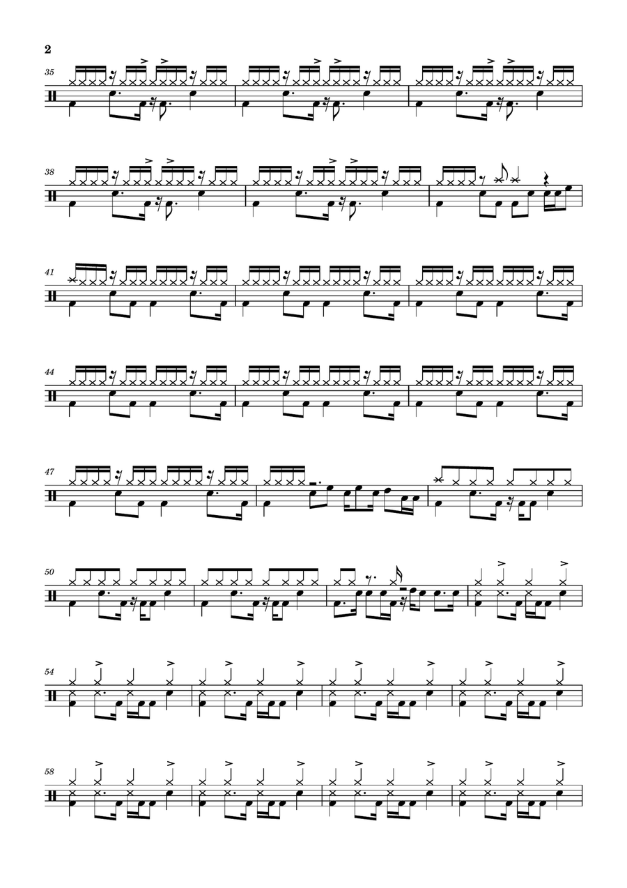 (I've Had) The Time Of My Life Drum Set scores gallery preview page 2
