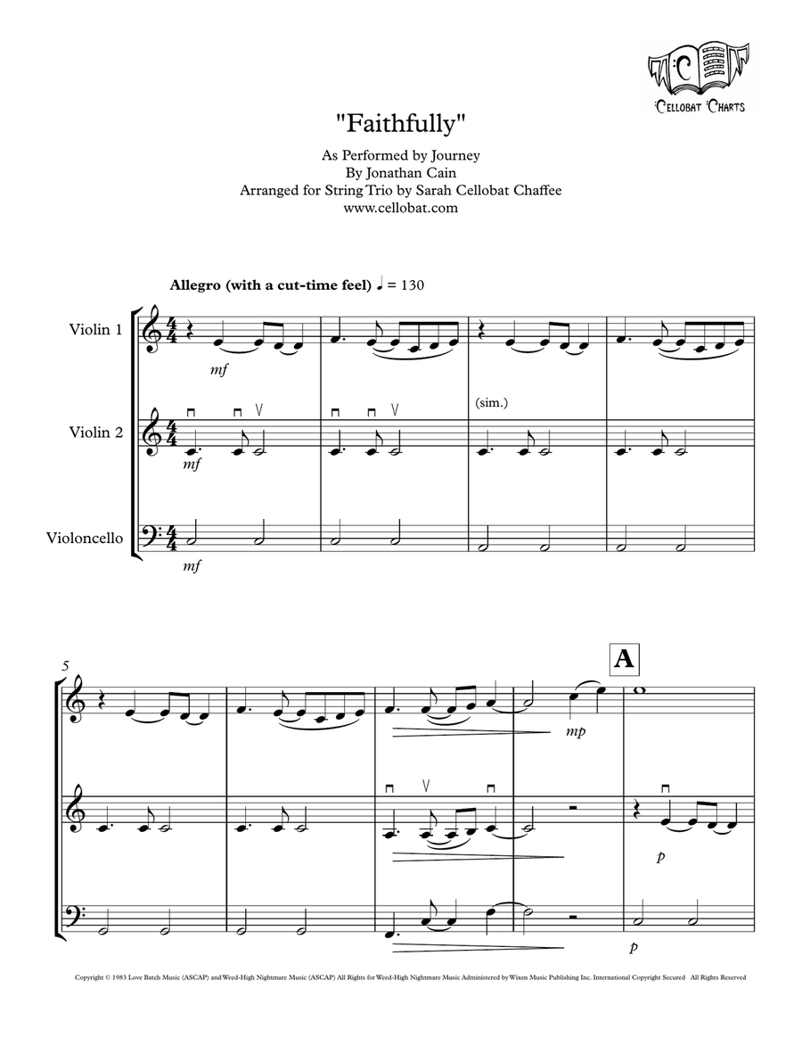 Faithfully String Trio scores gallery preview page 1