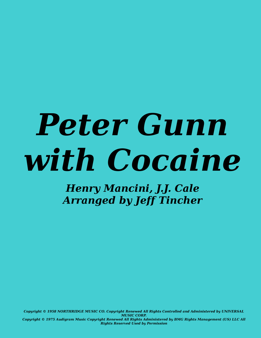 Medley: Peter Gunn with Cocaine Piano, Vocal scores gallery preview page 1