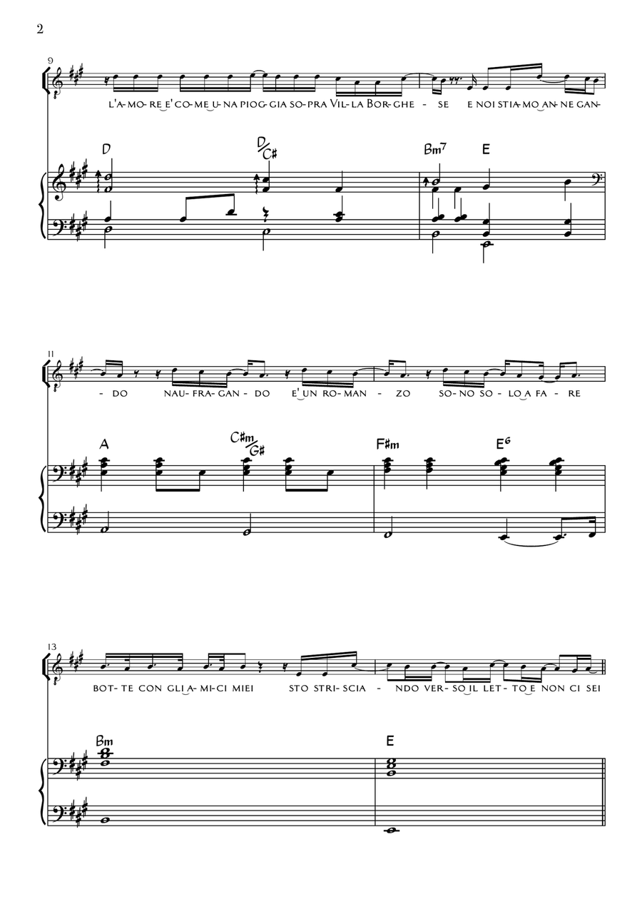 Incoscienti Giovani Incoscienti Giovani Piano, Vocal scores gallery preview page 2
