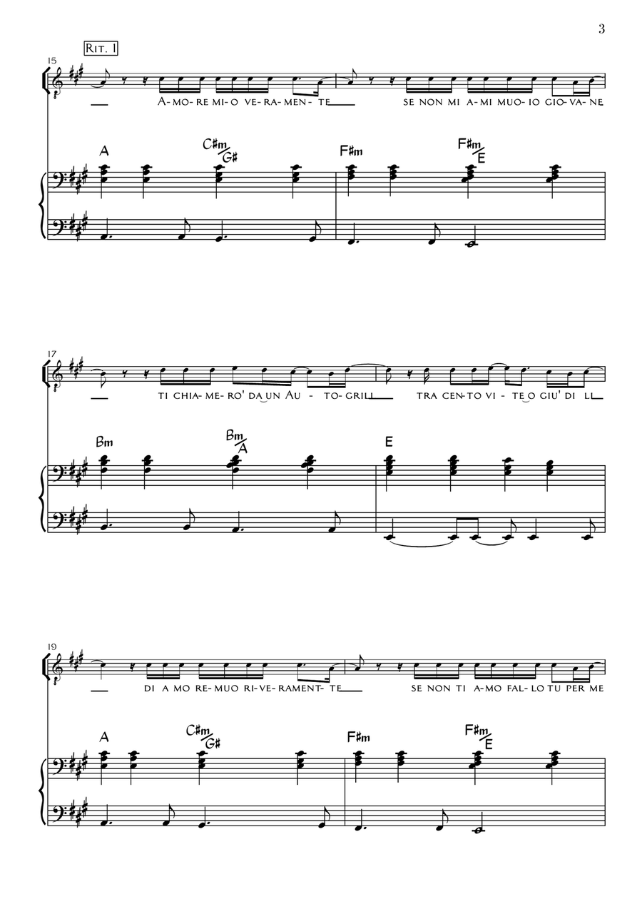 Incoscienti Giovani Incoscienti Giovani Piano, Vocal scores gallery preview page 3
