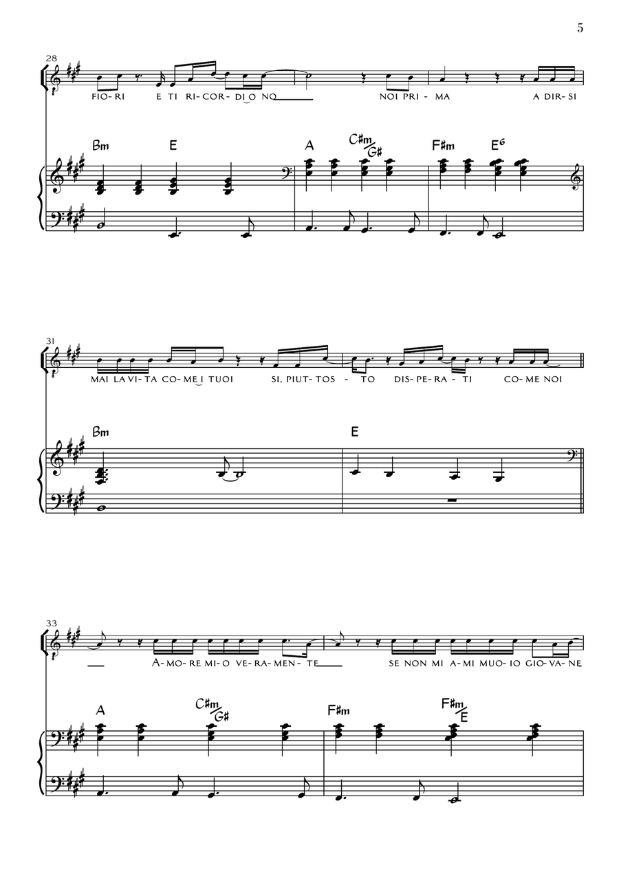 Incoscienti Giovani Incoscienti Giovani Piano, Vocal scores gallery preview page 5