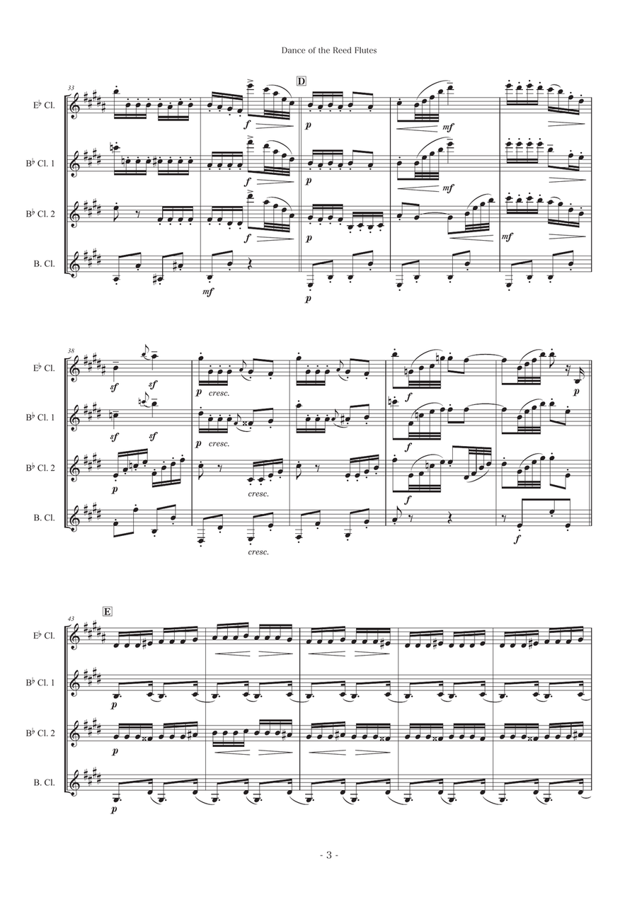 Dance of the Reed Flutes(From The Nutcracker) Woodwind Ensemble scores gallery preview page 3