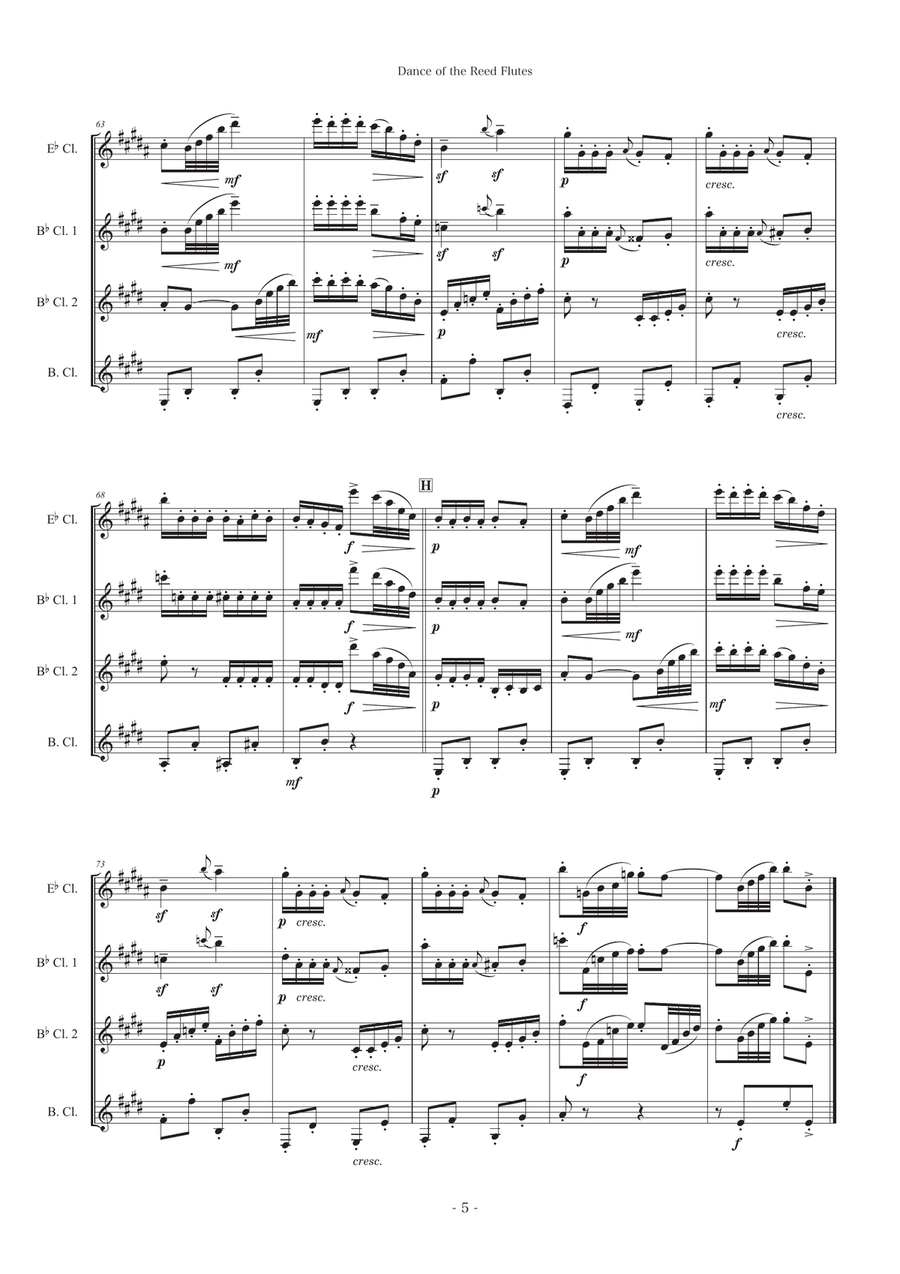 Dance of the Reed Flutes(From The Nutcracker) Woodwind Ensemble scores gallery preview page 5