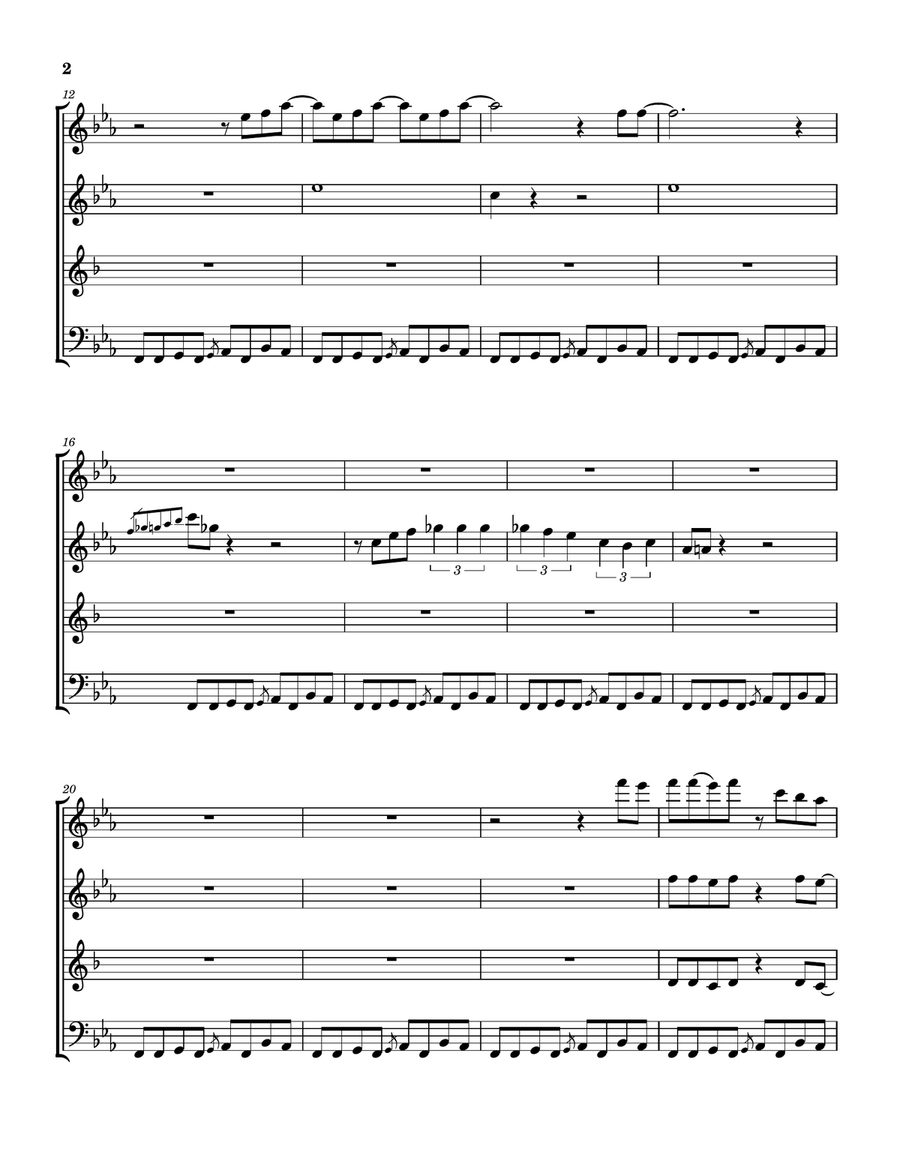 Medley: Peter Gunn with Cocaine Woodwind Quartet scores gallery preview page 3