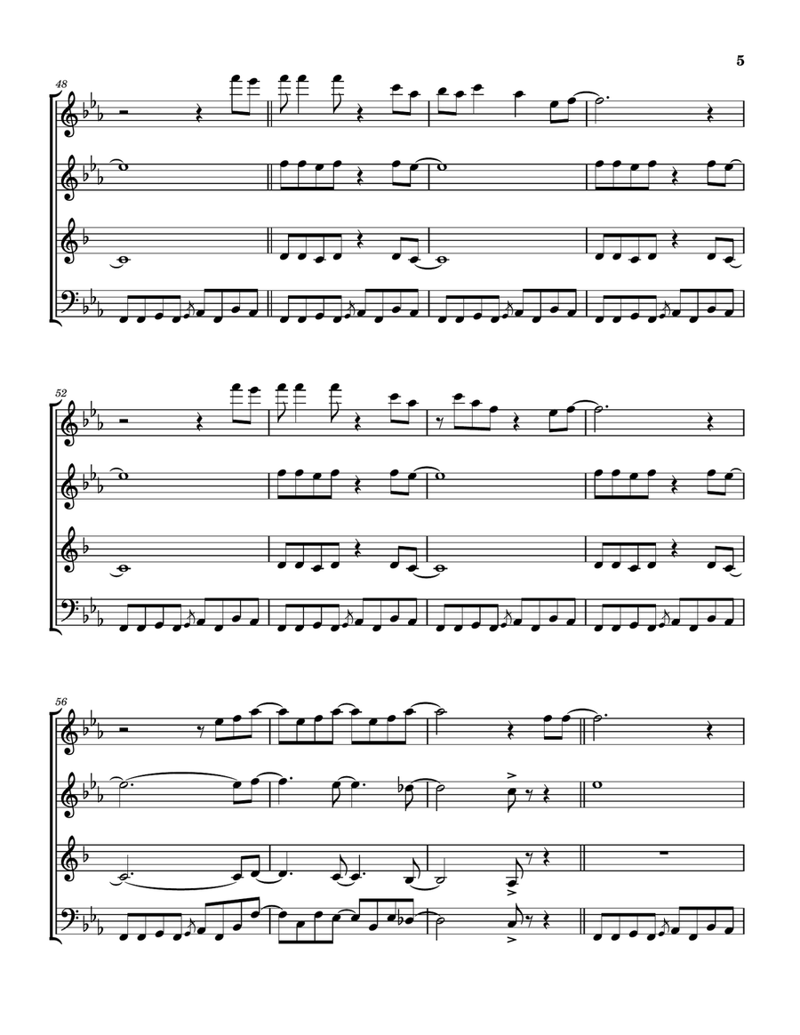 Medley: Peter Gunn with Cocaine Woodwind Quartet scores gallery preview page 6