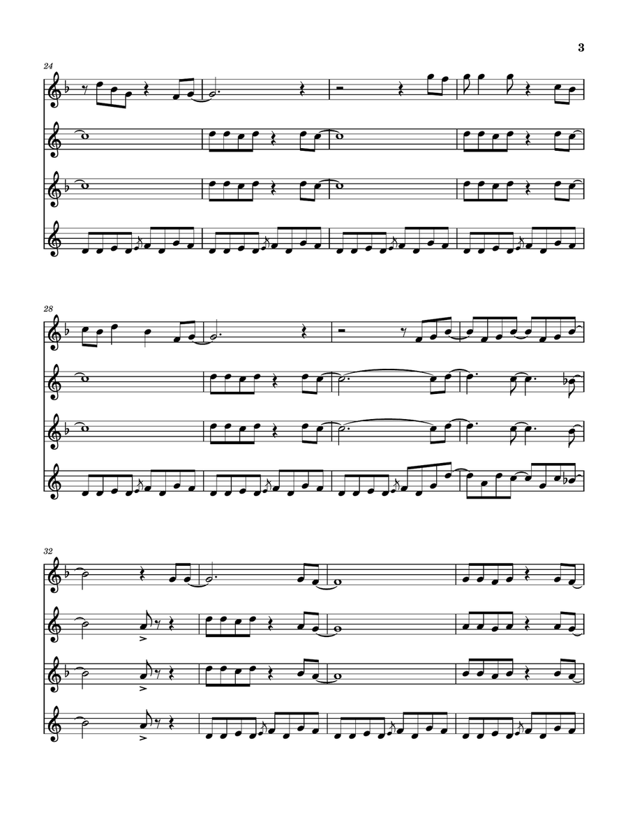 Medley: Peter Gunn with Cocaine Saxophone Quartet scores gallery preview page 4