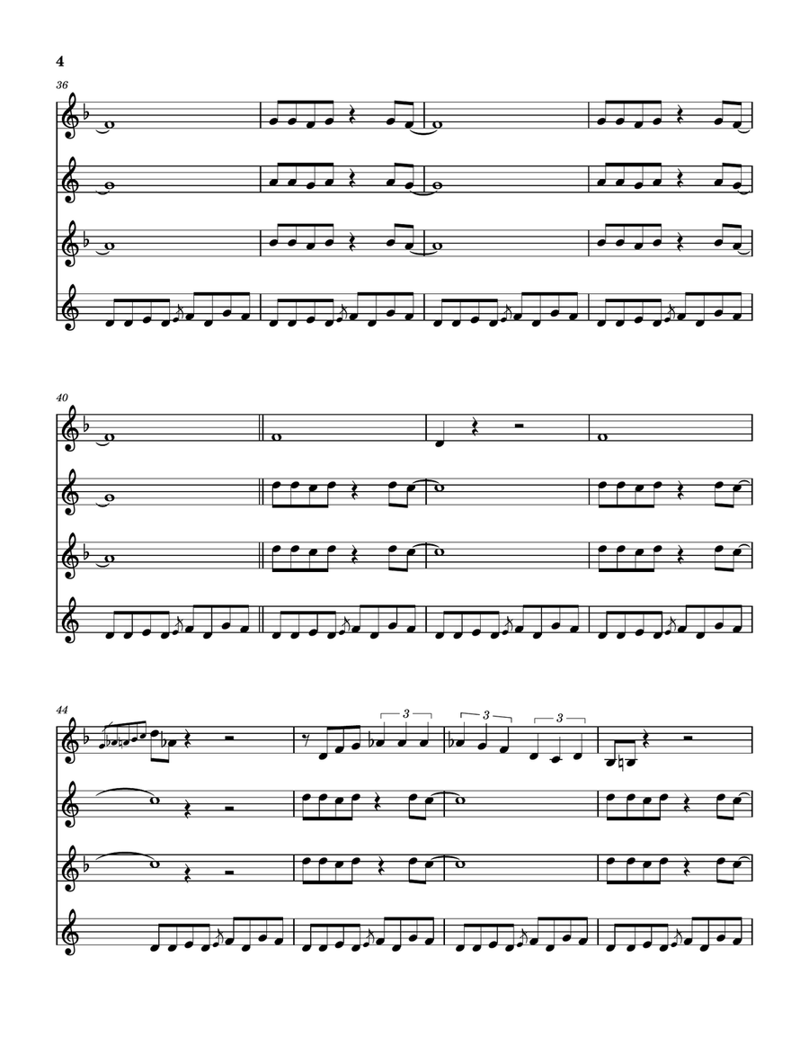 Medley: Peter Gunn with Cocaine Saxophone Quartet scores gallery preview page 5