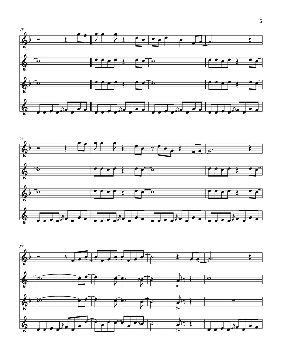 Medley: Peter Gunn with Cocaine Saxophone Quartet scores gallery preview page 6