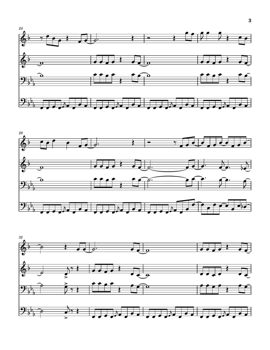 Medley: Peter Gunn with Cocaine Brass Quartet scores gallery preview page 4