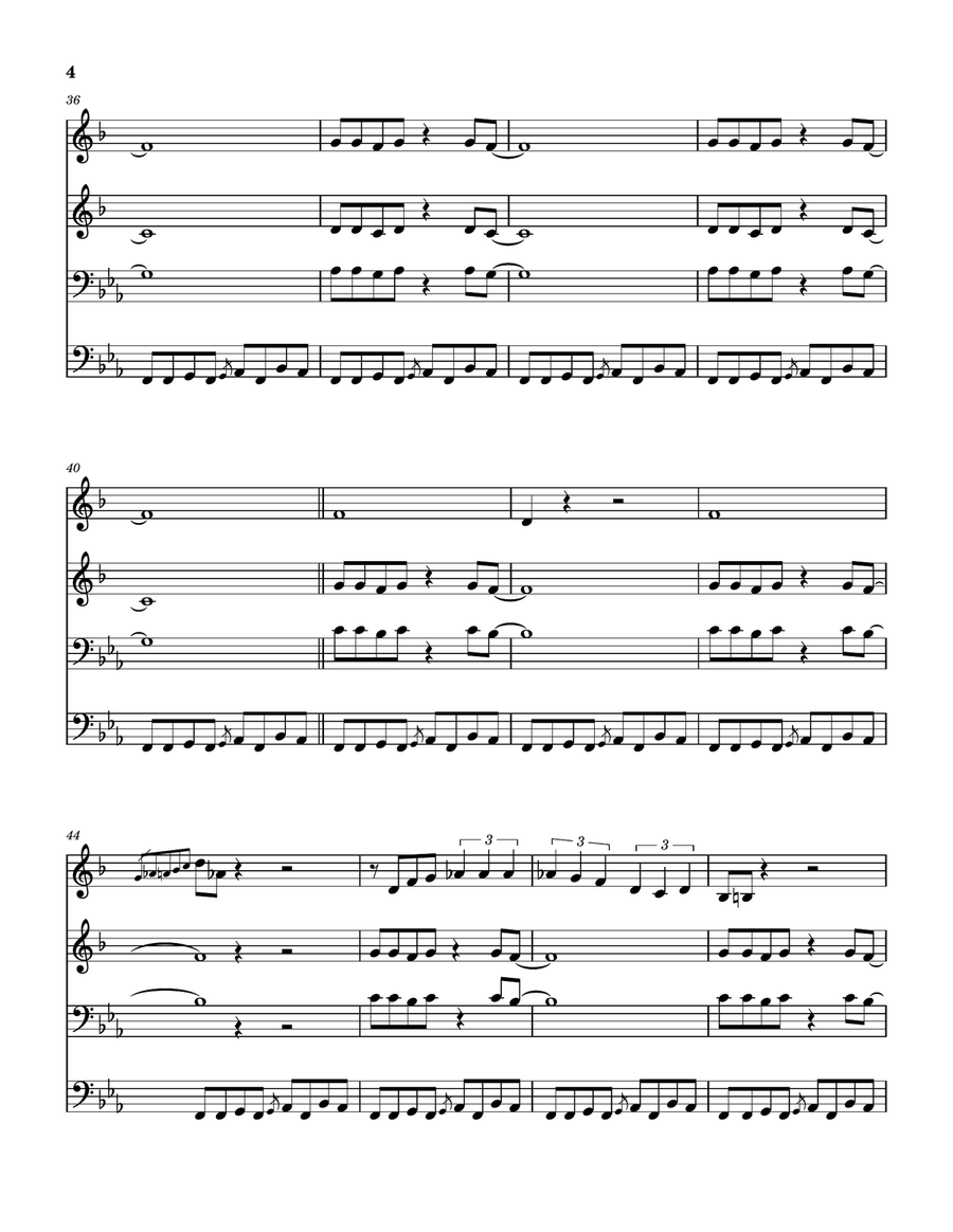 Medley: Peter Gunn with Cocaine Brass Quartet scores gallery preview page 5