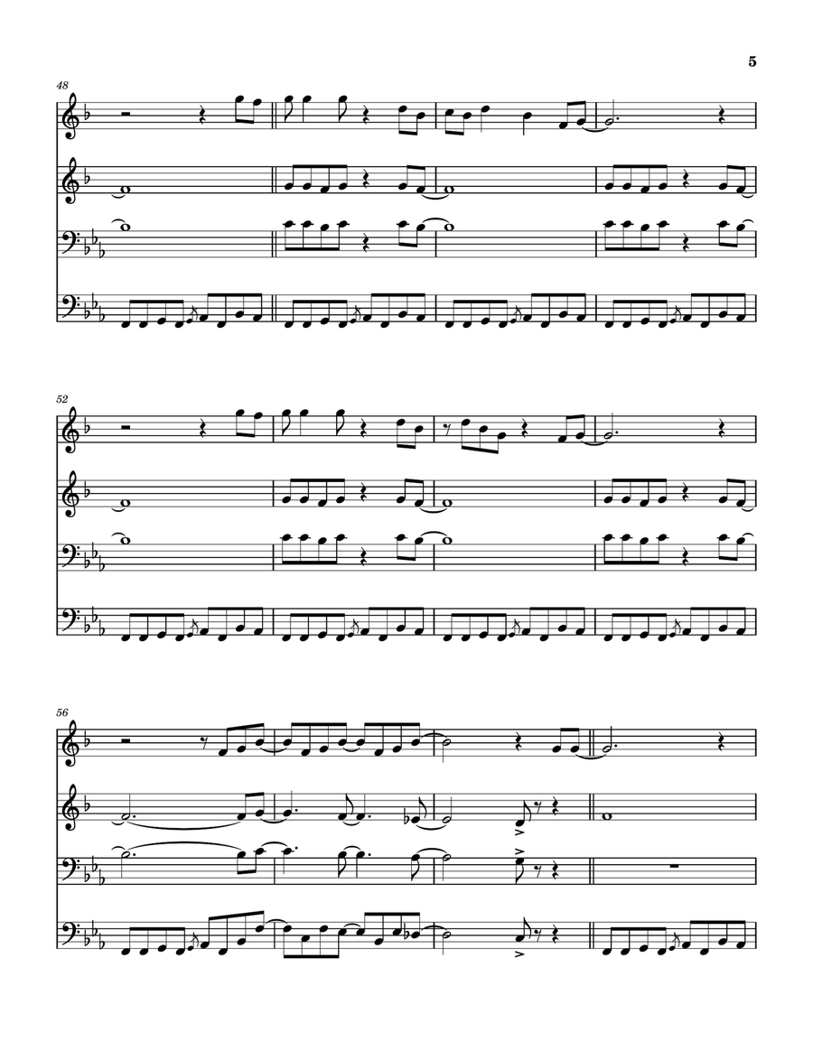 Medley: Peter Gunn with Cocaine Brass Quartet scores gallery preview page 6