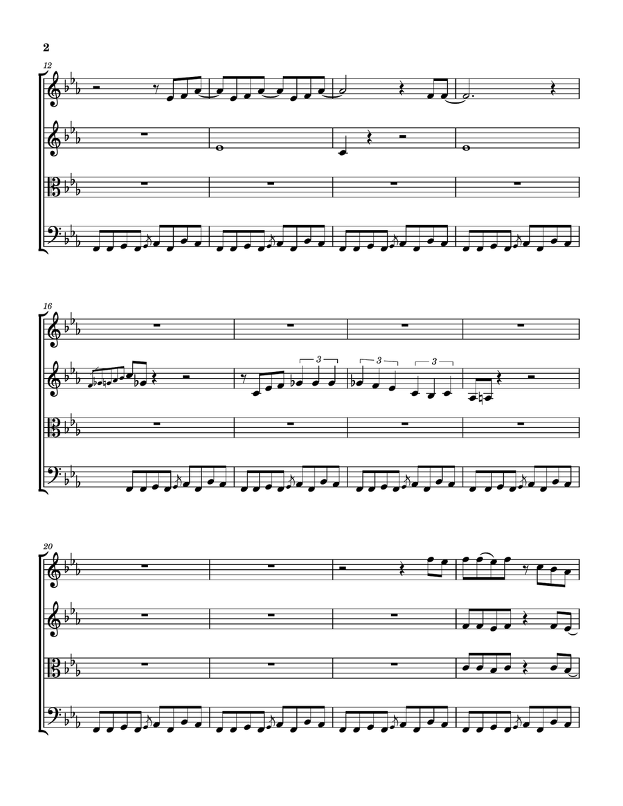 Medley: Peter Gunn with Cocaine String Quartet scores gallery preview page 3