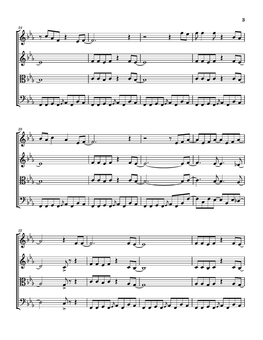 Medley: Peter Gunn with Cocaine String Quartet scores gallery preview page 4