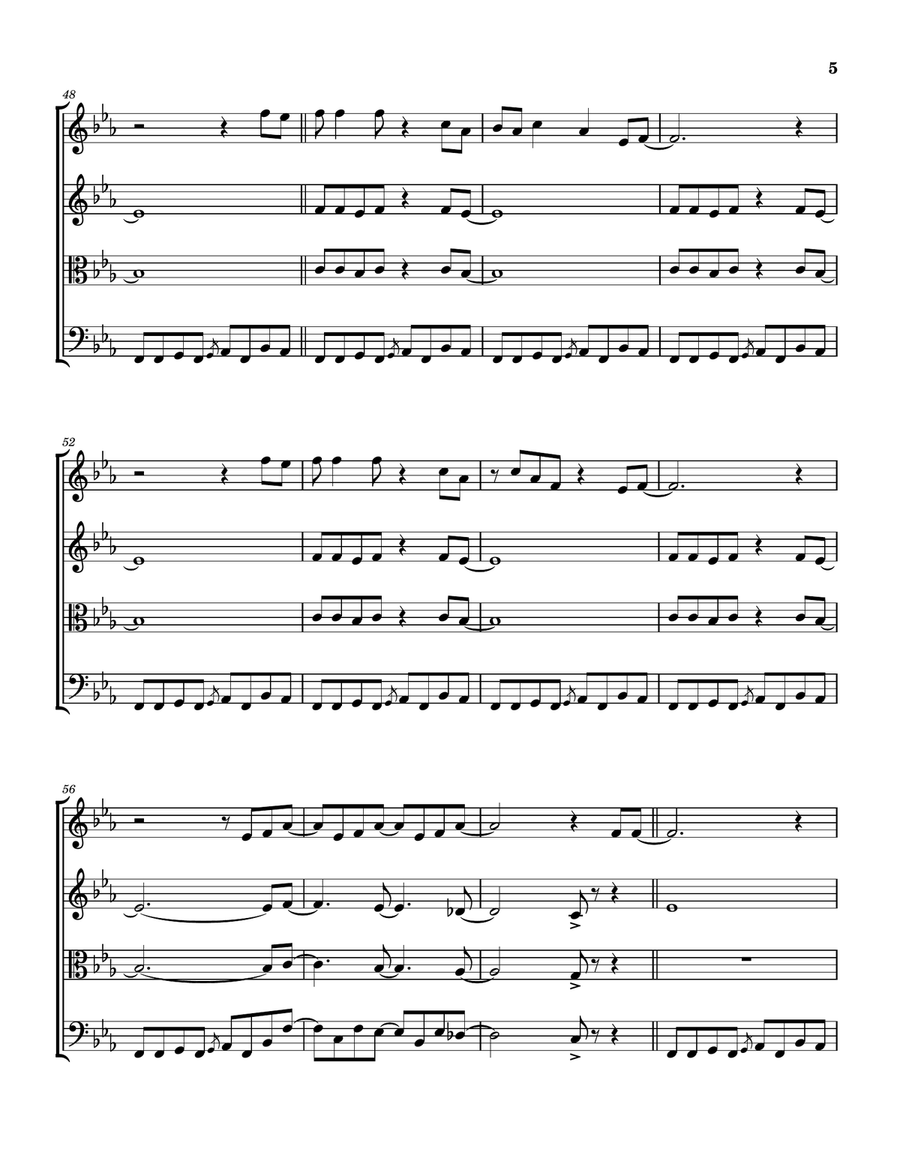 Medley: Peter Gunn with Cocaine String Quartet scores gallery preview page 6