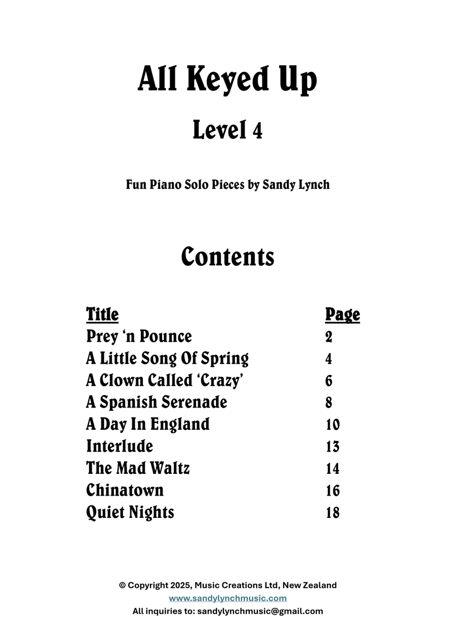 All Keyed Up Level 4 All Keyed Up Level 4 Piano Solo scores gallery preview page 2