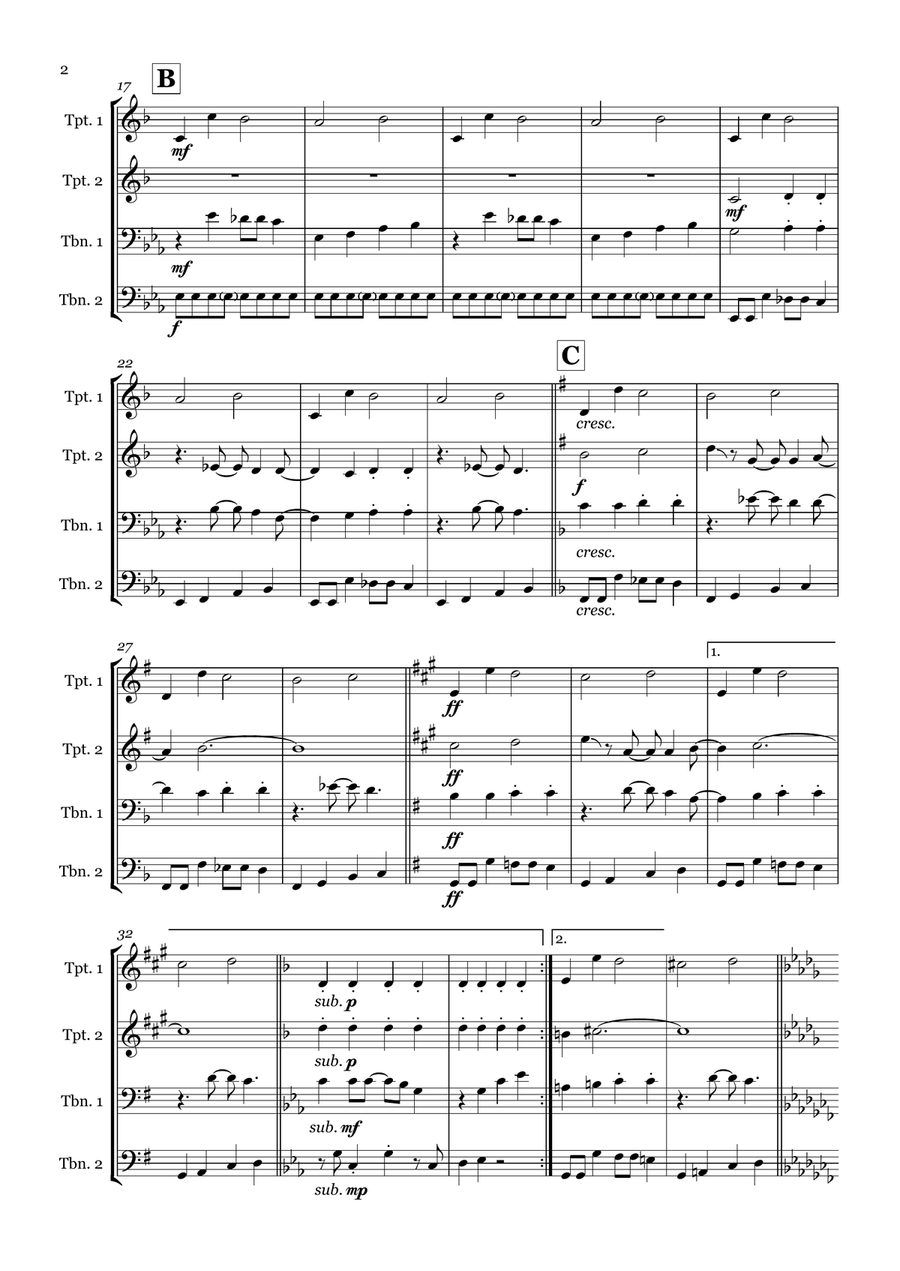Good Vibrations Good Vibrations Brass Quartet scores gallery preview page 2