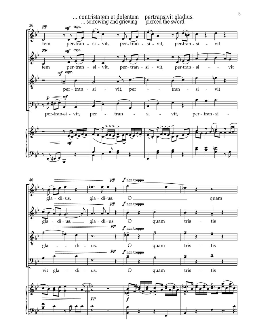 Stabat Mater Stabat Mater 4-Part scores gallery preview page 5
