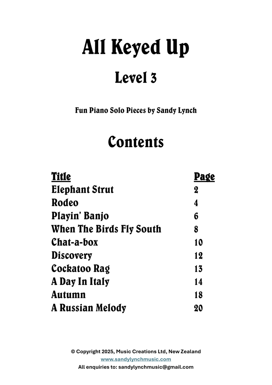All Keyed Up Level 3 All Keyed Up Level 3 Piano Solo scores gallery preview page 2