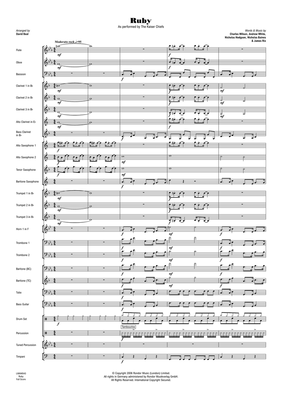 Ruby Concert Band scores gallery preview page 2