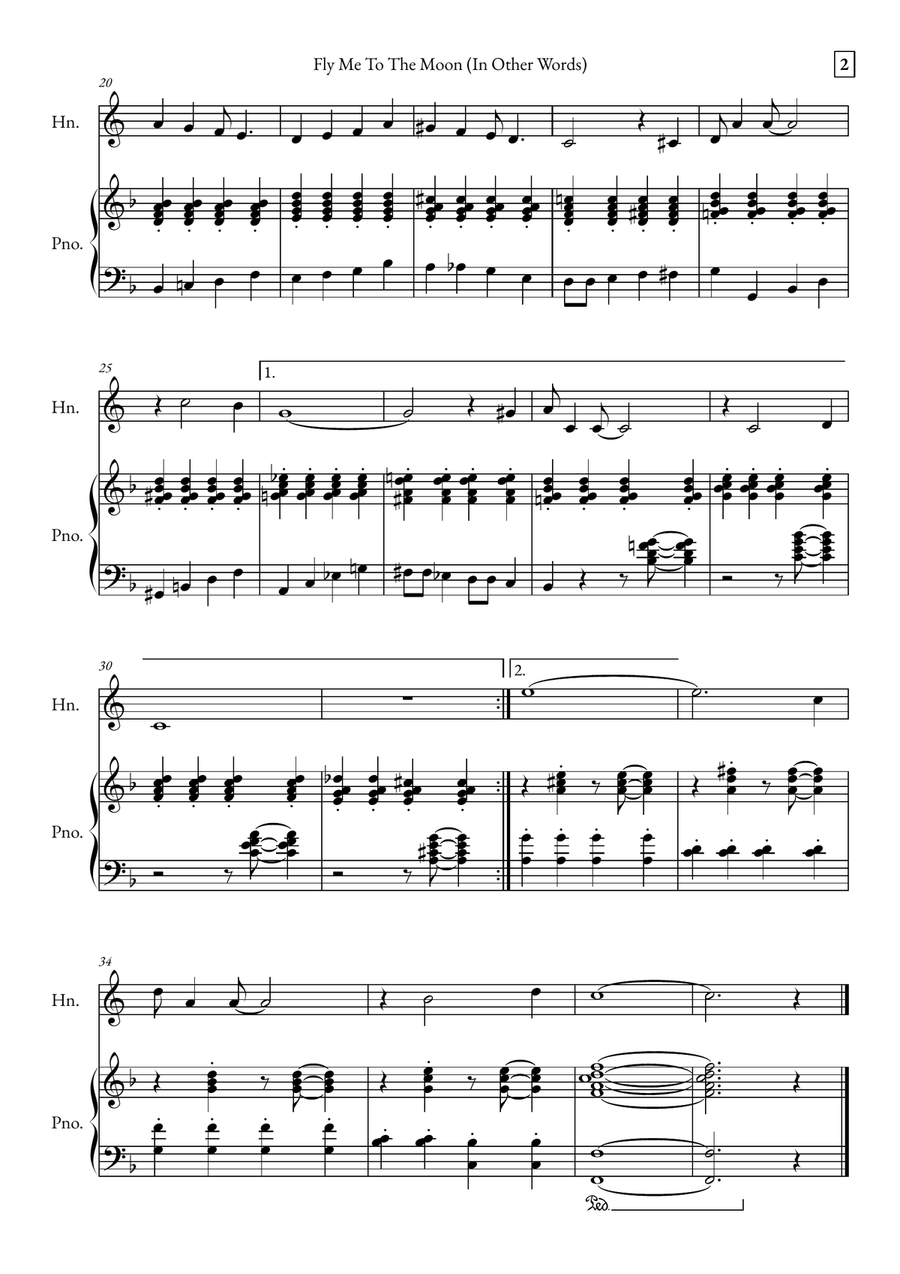 Fly Me To The Moon (In Other Words) Piano scores gallery preview page 2