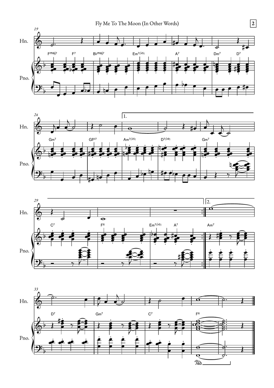 Fly Me To The Moon (In Other Words) Piano scores gallery preview page 2