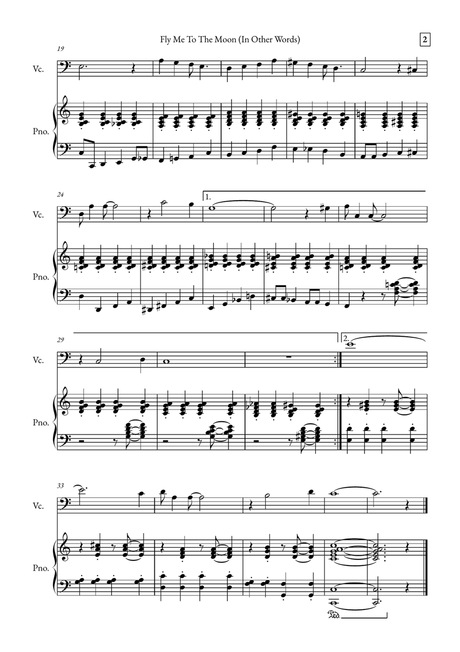 Fly Me To The Moon (In Other Words) Piano scores gallery preview page 2