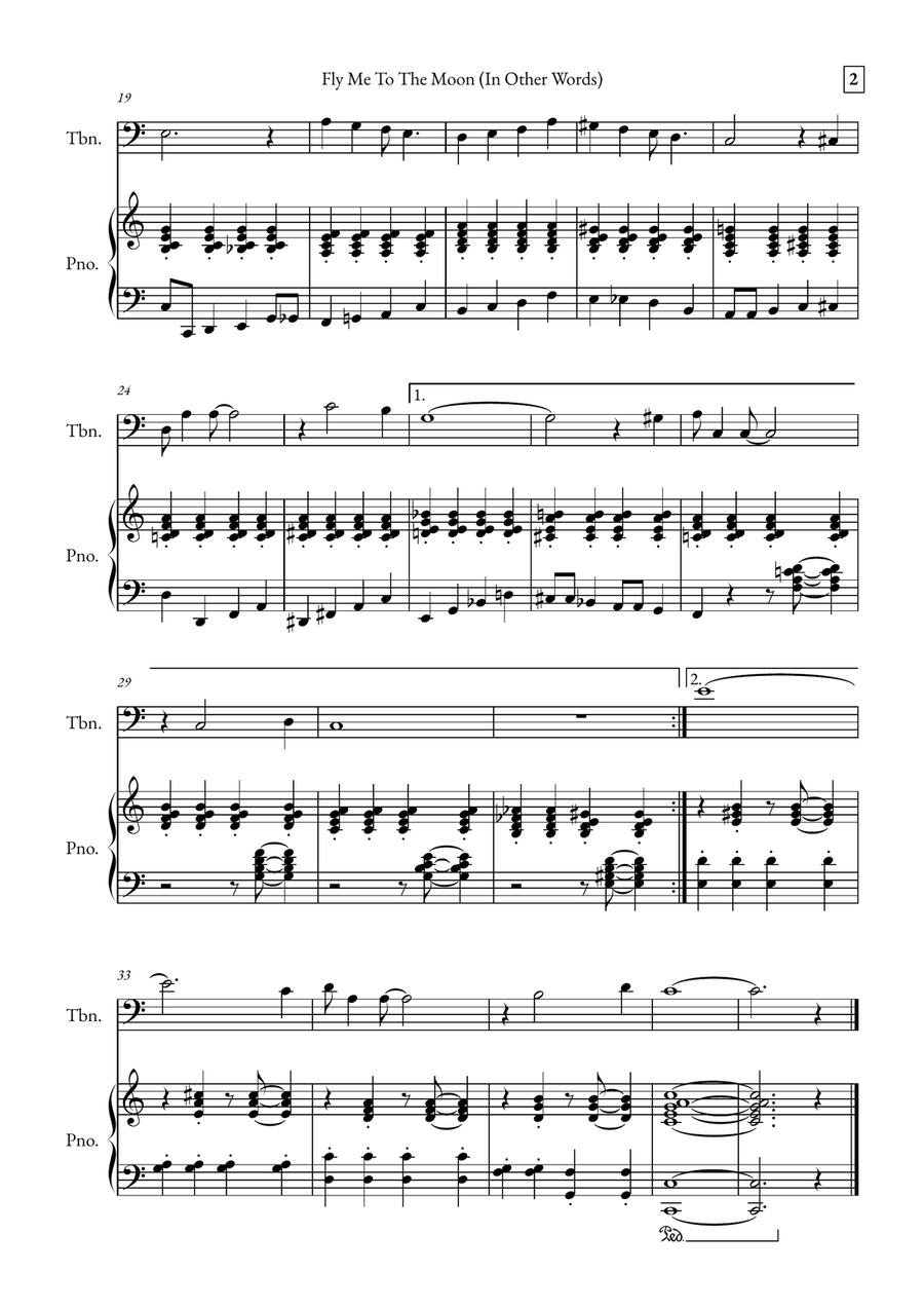 Fly Me To The Moon (In Other Words) Easy Piano scores gallery preview page 2