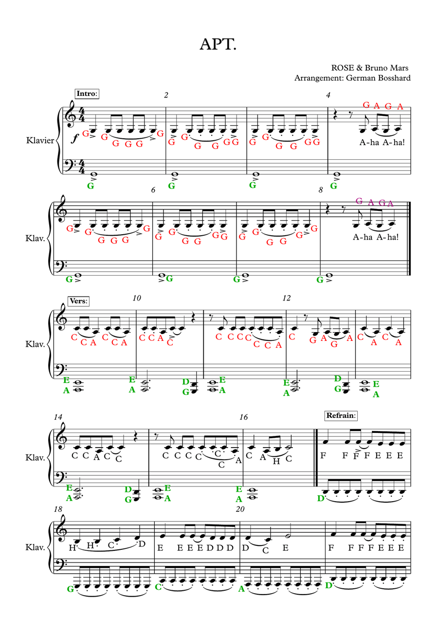 APT APT Easy Piano scores gallery preview page 1