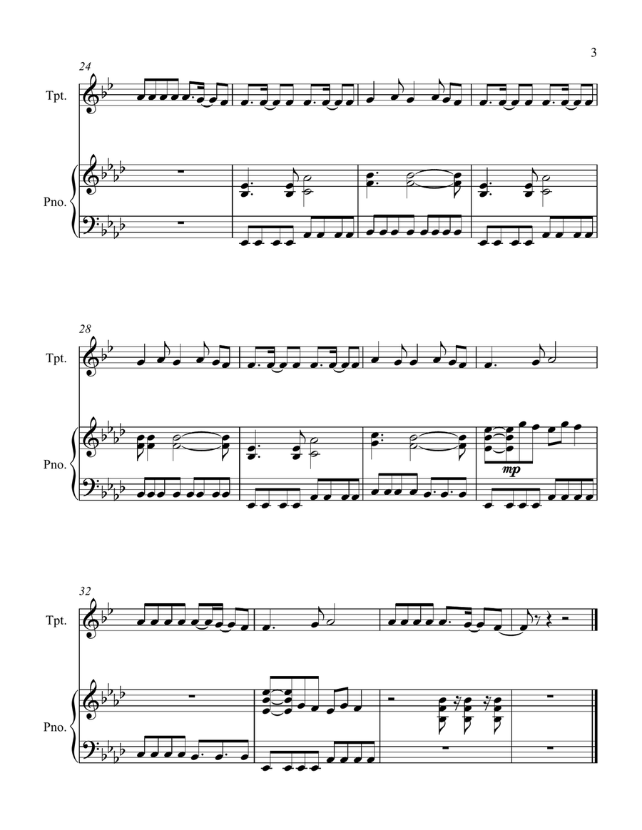 What Makes You Beautiful What Makes You Beautiful Trumpet Solo scores gallery preview page 3