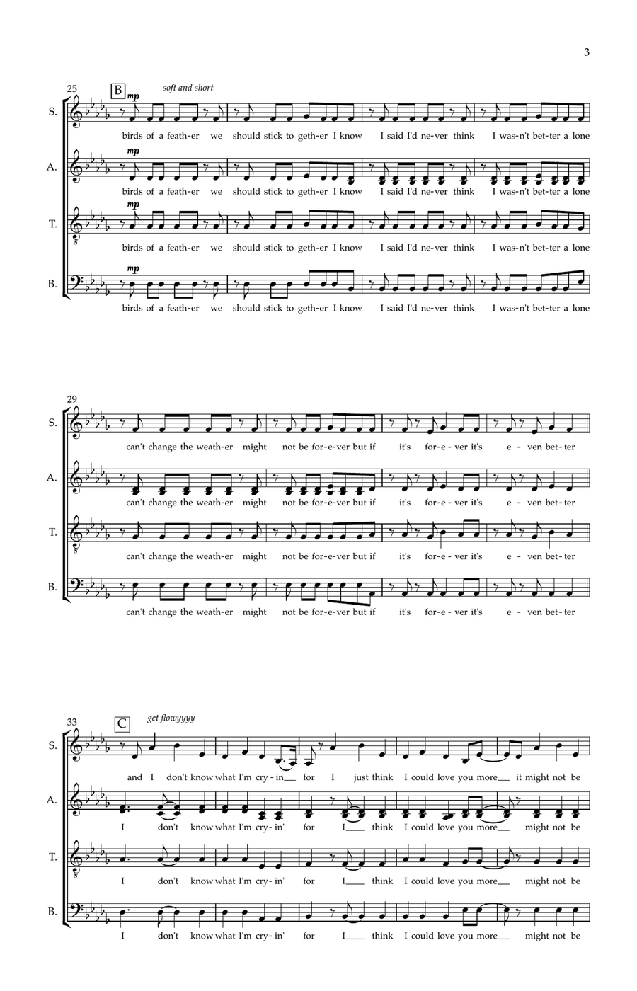 Birds Of A Feather Birds Of A Feather Divisi scores gallery preview page 3