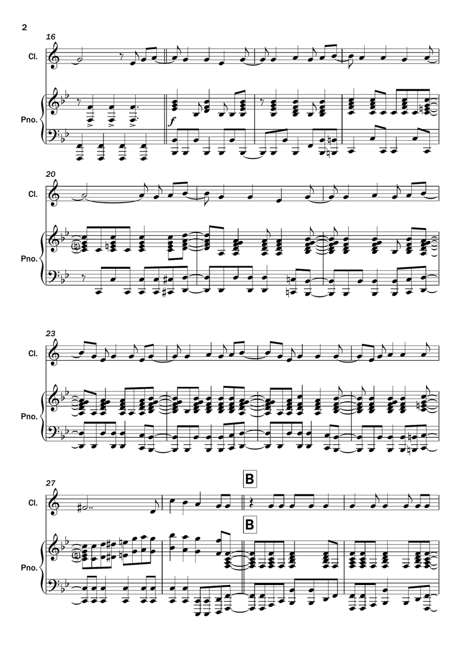 You Can't Stop The Beat You Can't Stop The Beat Clarinet Solo scores gallery preview page 2
