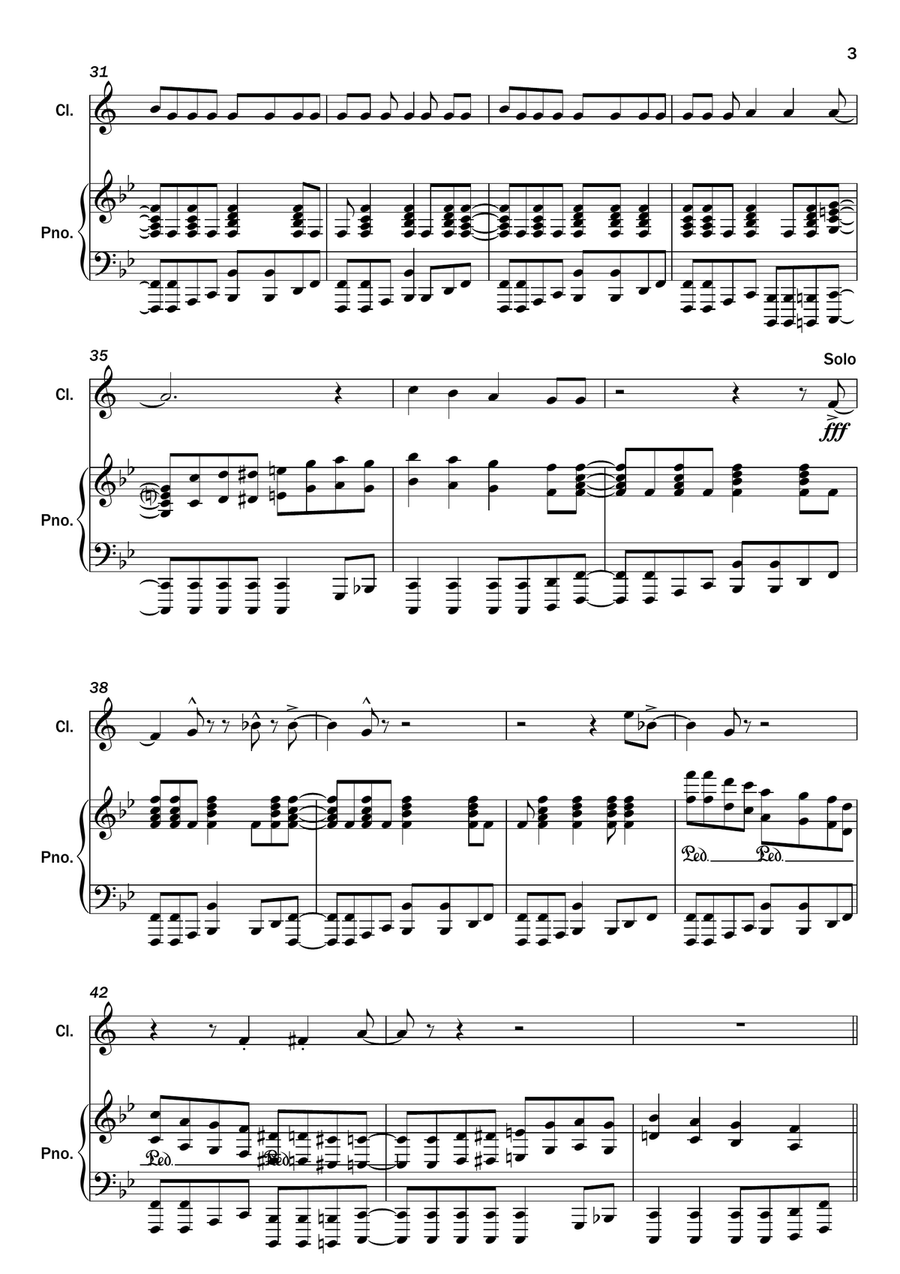 You Can't Stop The Beat You Can't Stop The Beat Clarinet Solo scores gallery preview page 3