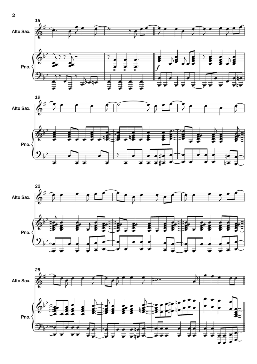 You Can't Stop The Beat You Can't Stop The Beat Alto Saxophone scores gallery preview page 2