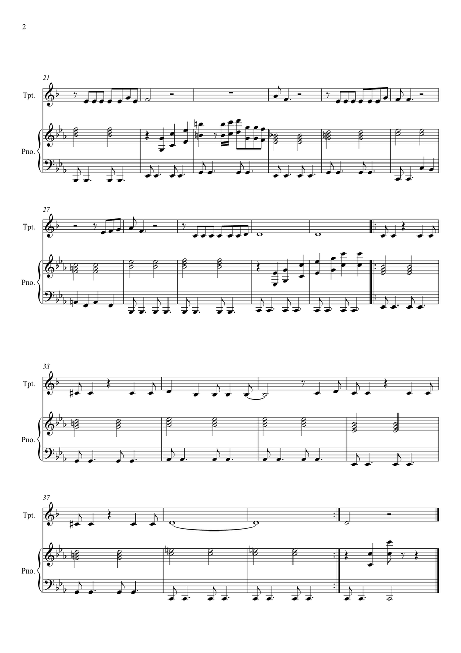 Yes Sir, I Can Boogie Yes Sir, I Can Boogie Trumpet Solo scores gallery preview page 2