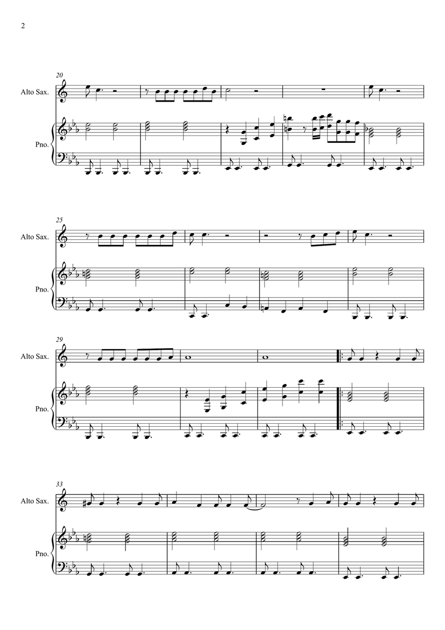 Yes Sir, I Can Boogie Yes Sir, I Can Boogie Alto Saxophone scores gallery preview page 2