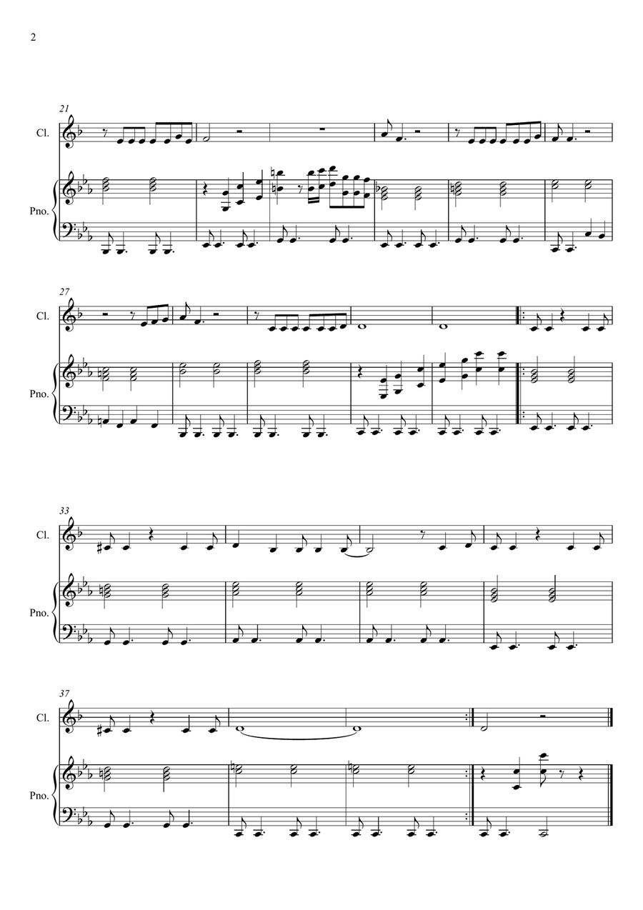 Yes Sir, I Can Boogie Yes Sir, I Can Boogie Clarinet Solo scores gallery preview page 2