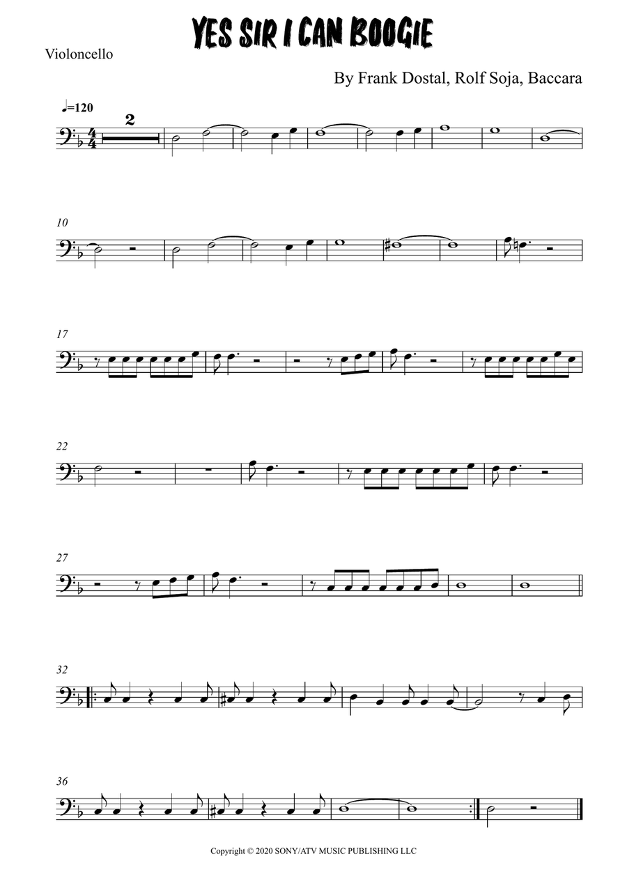 Yes Sir, I Can Boogie Yes Sir, I Can Boogie Piano scores gallery preview page 3