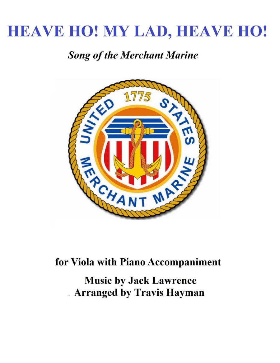 Heave Ho! My Lads, Heave Ho! - for Viola with Piano Accompaniment Viola scores gallery preview page 1