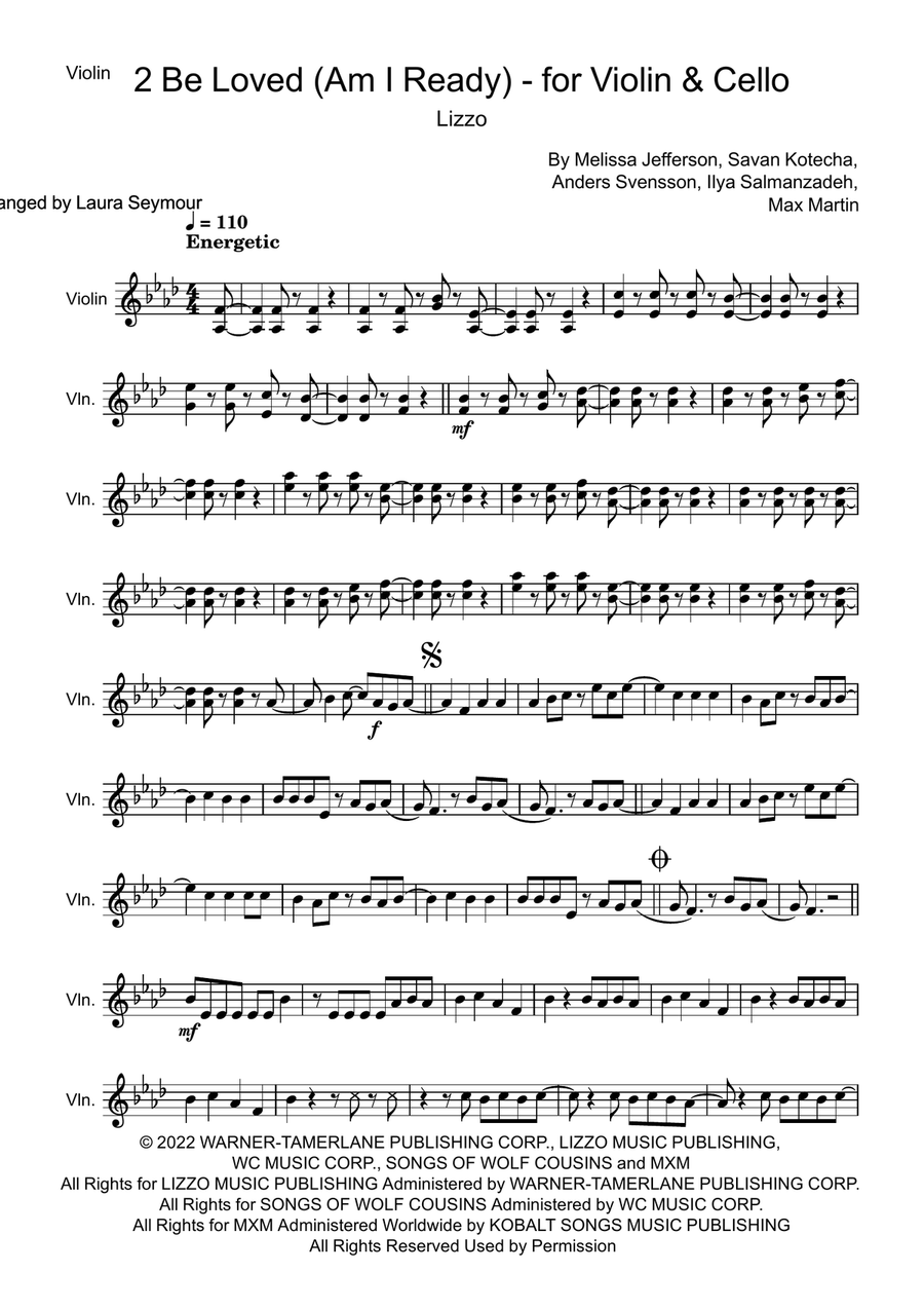 2 Be Loved (Am I Ready) String Duet scores gallery preview page 4