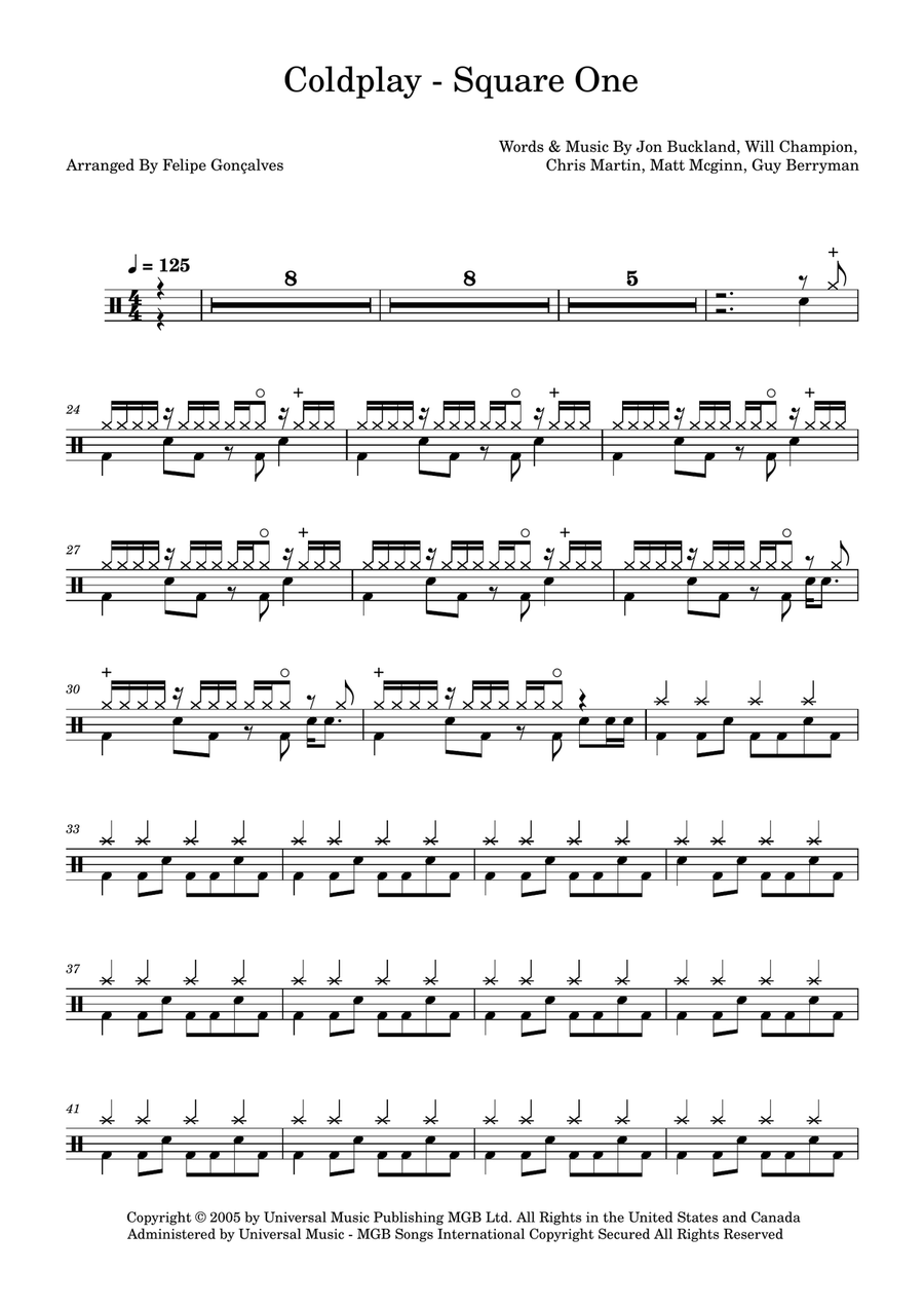 Square One Square One Drum Set scores gallery preview page 1